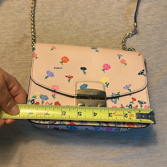 Furla Floral Beige Crossbody Bag - Picture 13 of 16